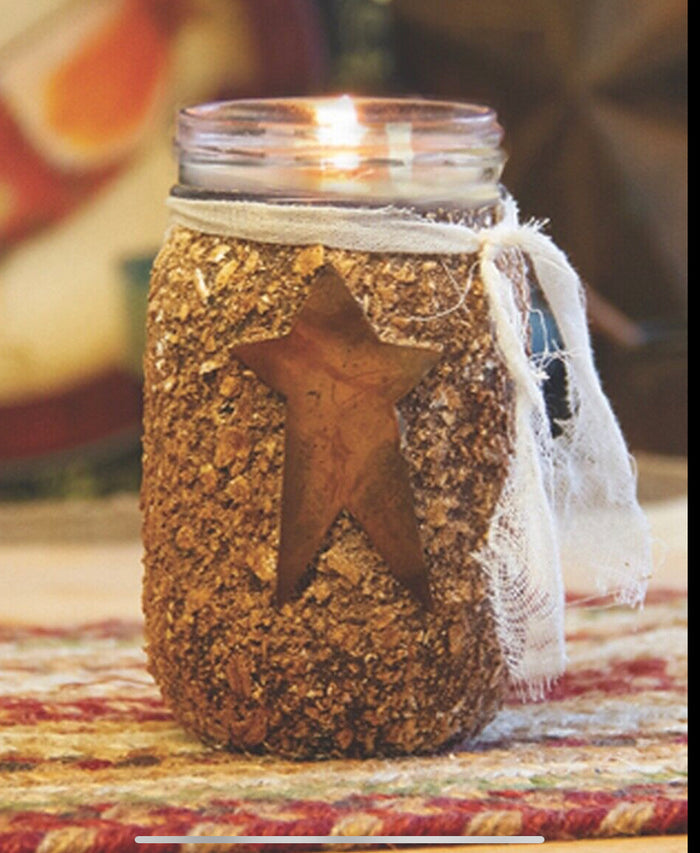 PRIMITIVE PINT JAR CANDLES by Warm Glow Candle Co