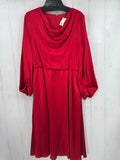 R128 14 draped front l/s dress