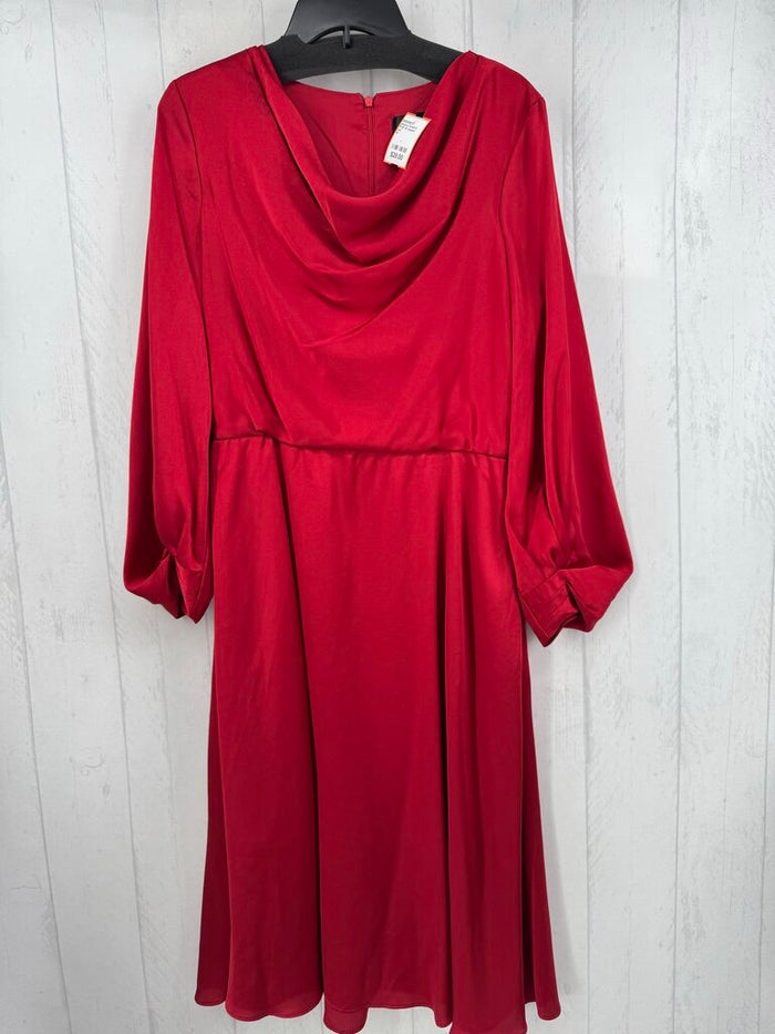 R128 14 draped front l/s dress