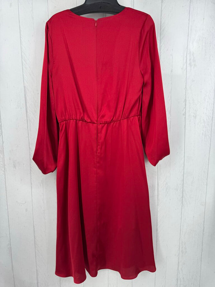 R128 14 draped front l/s dress