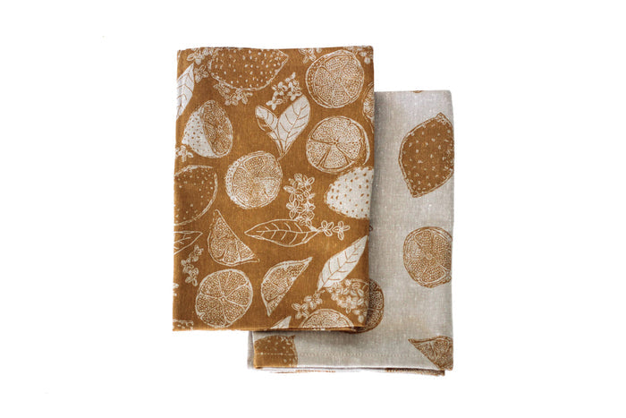 Raine & Humble - Marmalade Tea Towel set of 2 Yellow