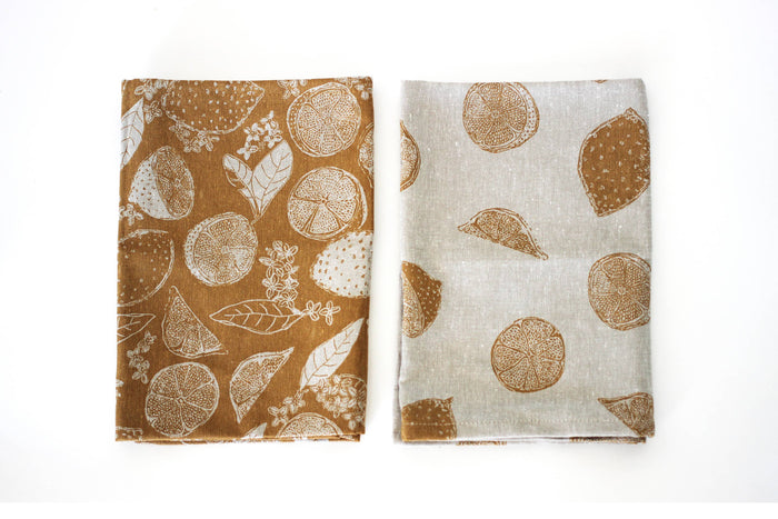 Raine & Humble - Marmalade Tea Towel set of 2 Yellow