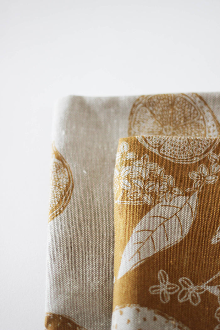 Raine & Humble - Marmalade Tea Towel set of 2 Yellow