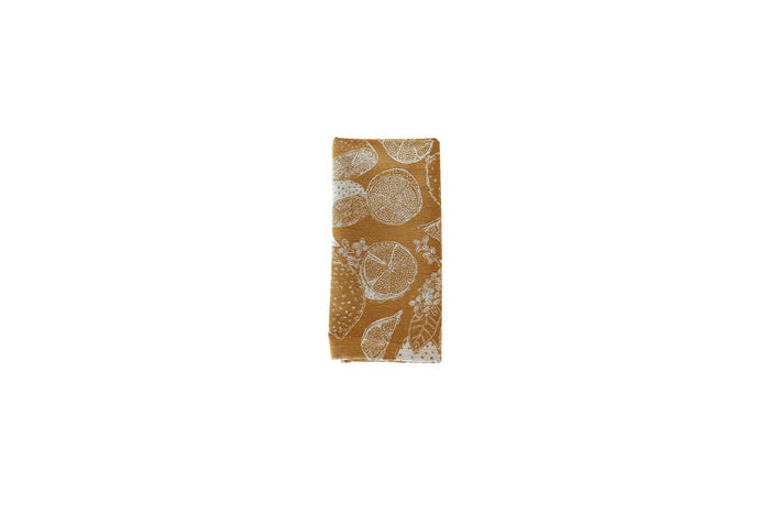 Raine & Humble - Napkins set of 4 Marmalade print Yellow