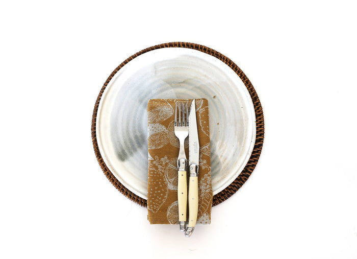Raine & Humble - Napkins set of 4 Marmalade print Yellow