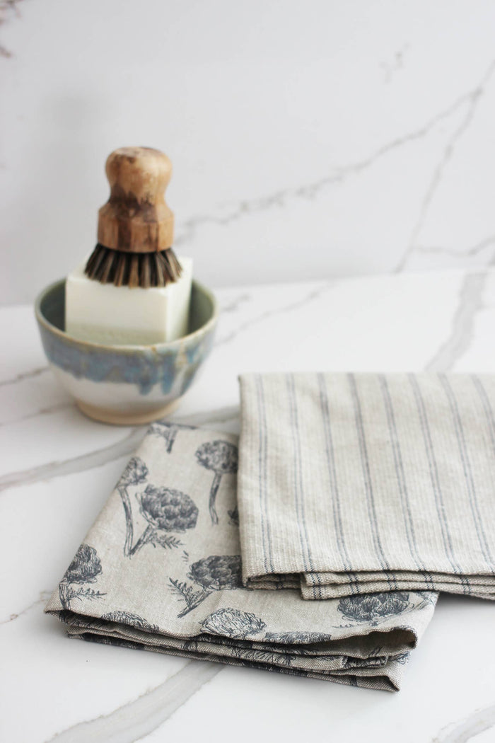 Raine & Humble - SALE Tea Towel set Artichoke Charcoal