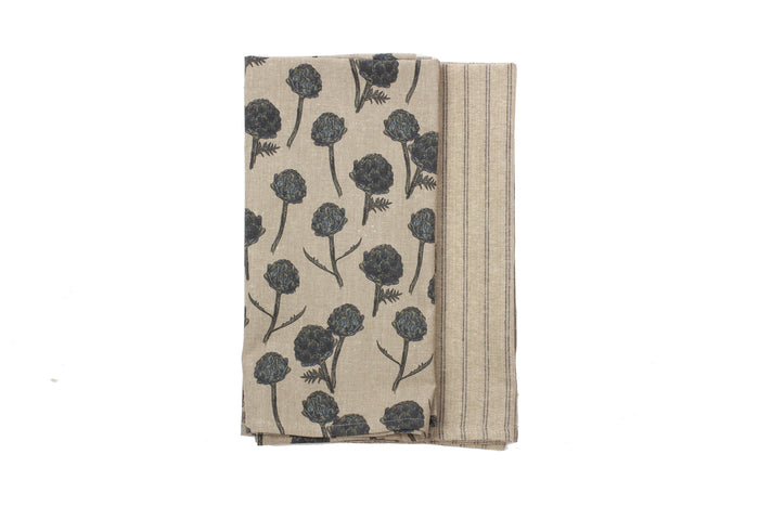 Raine & Humble - SALE Tea Towel set Artichoke Dark Slate