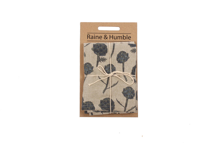 Raine & Humble - SALE Tea Towel set Artichoke Dark Slate