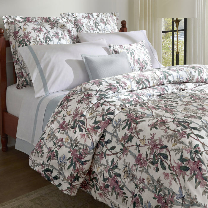 Sferra Ramaglia Multi Color Blush Print Pattern Duvet cover and Pillow shams