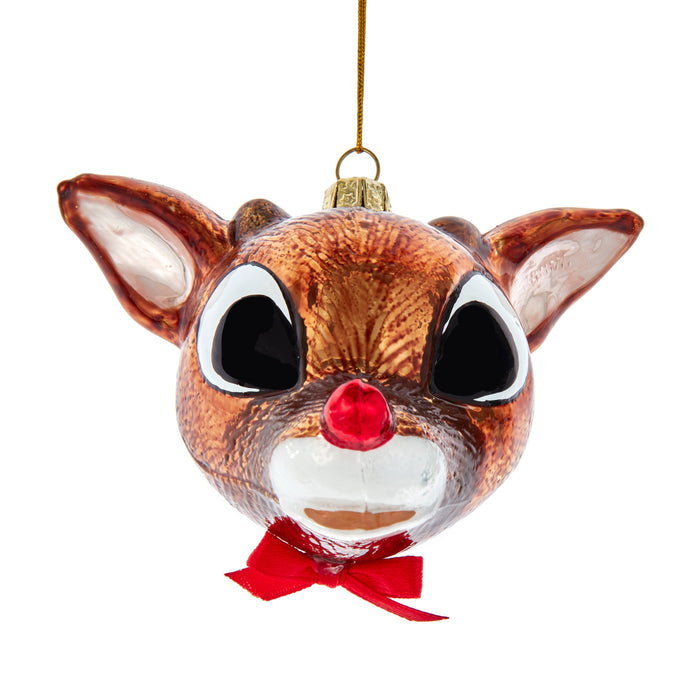 Rudolph The Red Nose Reindeer® Glass Rudolph Head Ornament