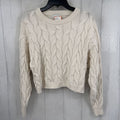 S crop cable knit sweater