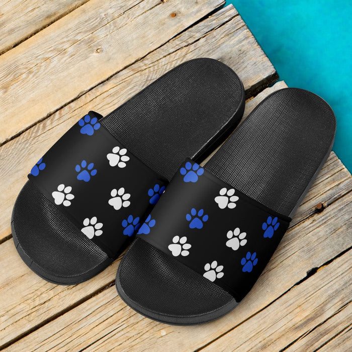 Sandals - Blue Paw Prints - GiddyGoatStore