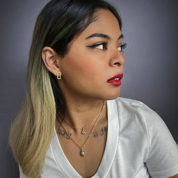 Scarab Beetle Gold Necklace, Minimal Brass Jewelry, Women's 18 inch, JohnnyGirl,