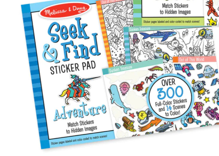 Seek and Find Sticker Pad- ADVENTURE by Melissa and Doug