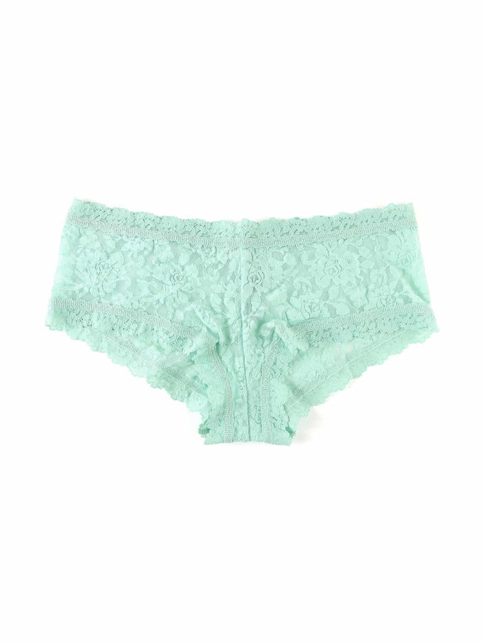 Mint Sprig Green Signature Lace® Boyshort - Flat Lay Front Detail | Hanky Panky