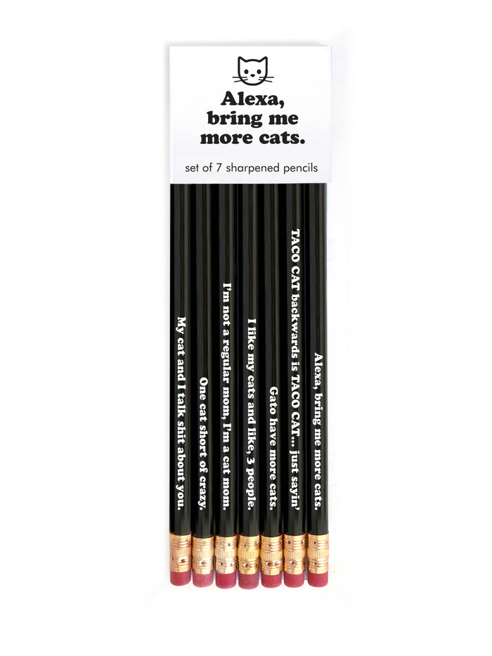 SNIFTY - ALEXA, BRING ME MORE CATS PENCIL SET