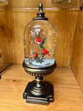 SNOW GLOBE WITH CARDINALS