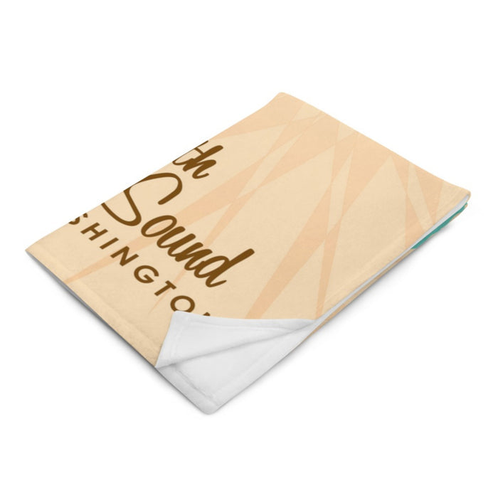 South Puget Sound Washington Map Throw Blanket