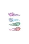 Sparkle Heart Bobble Hair Clips - 4 Pack