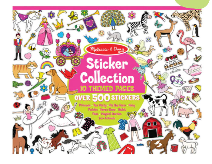 Sticker Collection 10 THEMED PAGES over 500 STICKERS Melissa and Doug