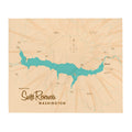 Swift Reservoir Washington Map Throw Blanket
