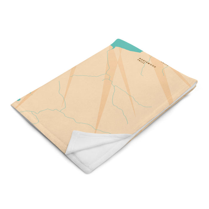 Swift Reservoir Washington Map Throw Blanket