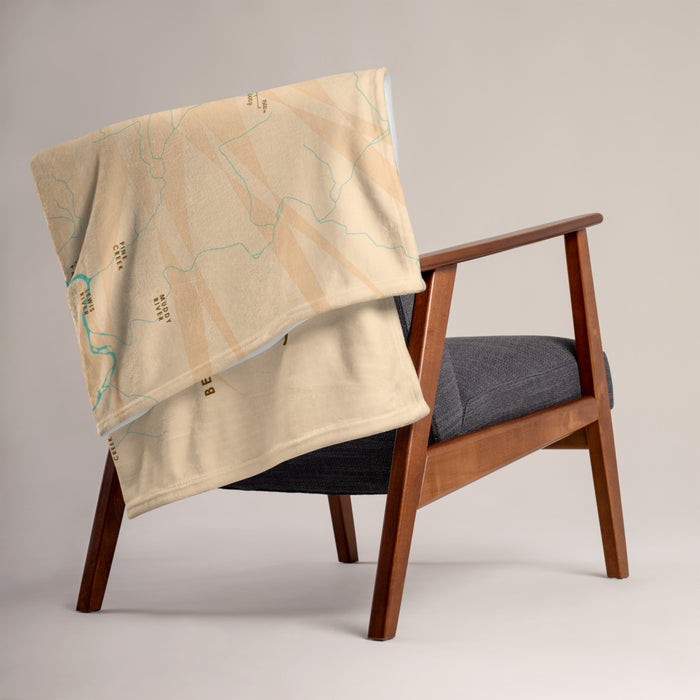 Swift Reservoir Washington Map Throw Blanket