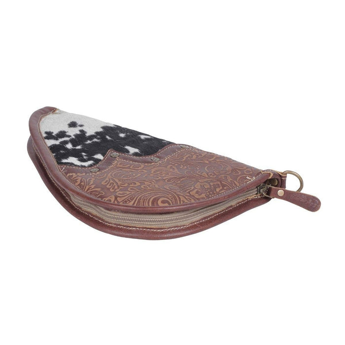 Texas Western Cowhide Bags and More - 12” Carry Case Cowhide and Tooled Leather