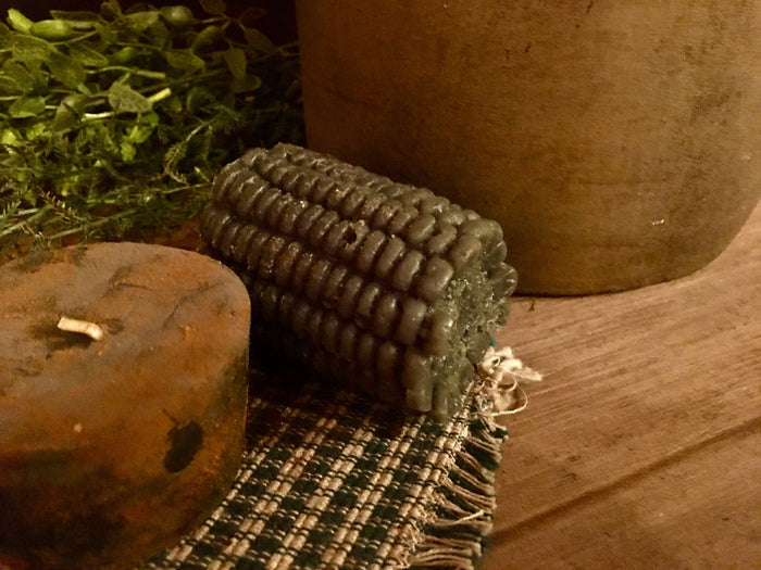 The Cranberry Cornstalk Co. - Primitive Corn Blackened Bees Wax  Bowl Filler - COBB
