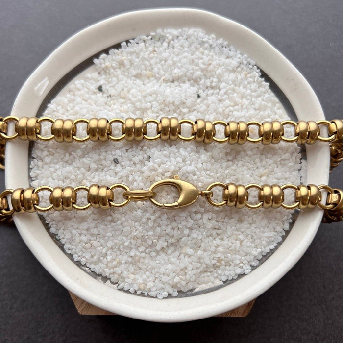 Thick Gold Layering Chain, Brass Necklace, 18 inch JohnnyGirl, GBR-0010