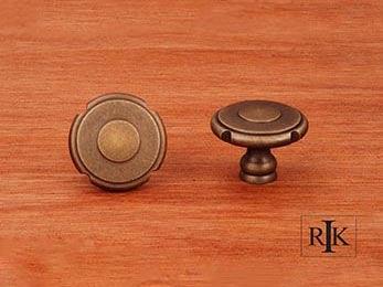 Truncated Edge Knob  1 1/2" (38mm) - Antique English - New York Hardware
