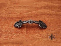 Two Leaf Pull 4 3/8" (111mm) - Distressed Nickel - New York Hardware