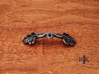 Two Leaf Pull 4 3/8" (111mm) - Distressed Nickel - New York Hardware