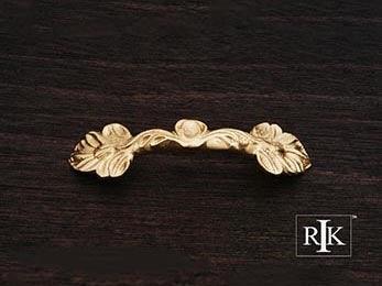 Two Leaf Pull 4 3/8" (111mm) - Polished Brass - New York Hardware