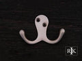 Two Pronged Flared Small Hook 2" (51mm) - Pewter - New York Hardware