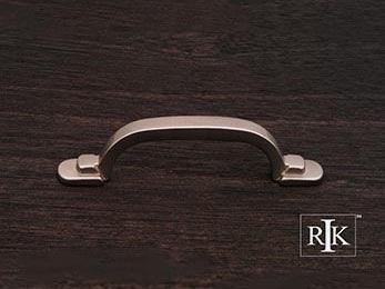 Two Step Foot Rectangular Pull 4 1/8" (105mm) - Pewter - New York Hardware
