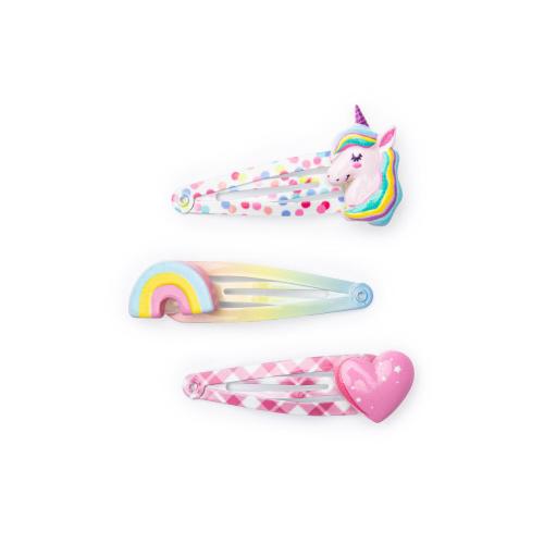 Unicorn Cutie Hair Clips - 3 Pack