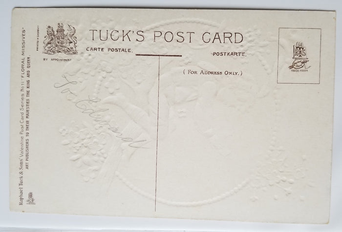 Valentine Postcard Floral Missives Series 11 Boy in Tree Tuck Pub