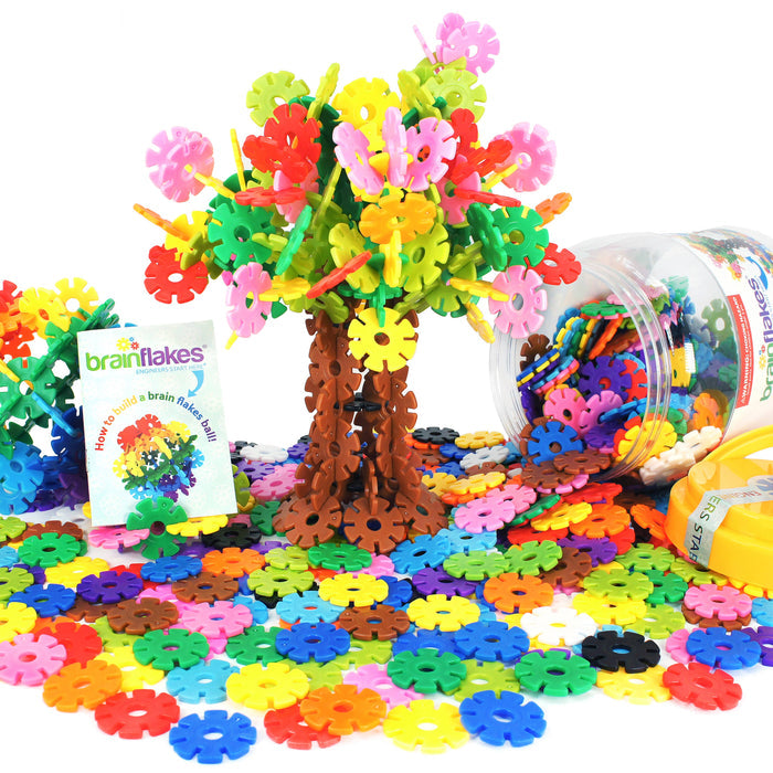 VIAHART Toy Co. - Brain Flakes 500 Piece Interlocking Plastic Disc Set