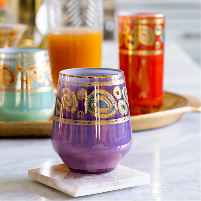 VIETRI: Regalia Purple Stemless Wine Glass - Artistica.com