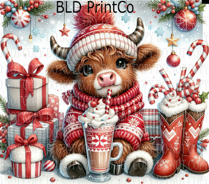 W883 Holiday highland cow