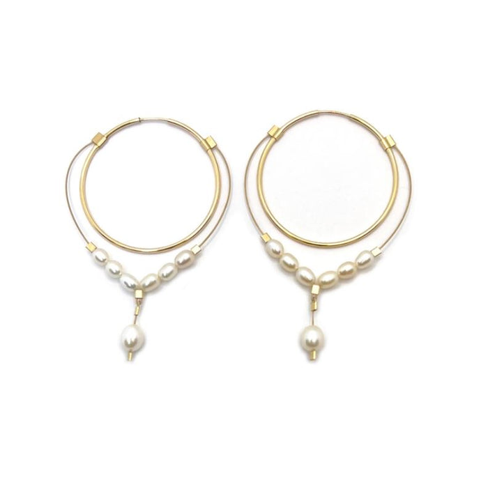 Waterdrop Hoop Earrings by MPR Jewelry