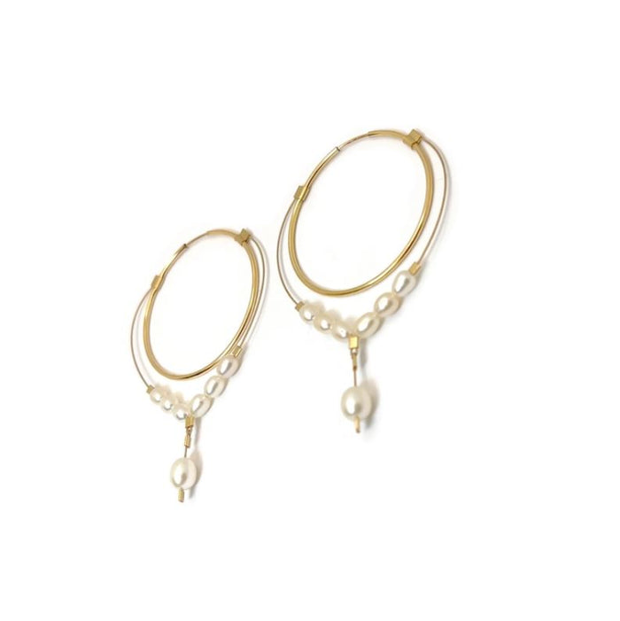 Waterdrop Hoop Earrings by MPR Jewelry