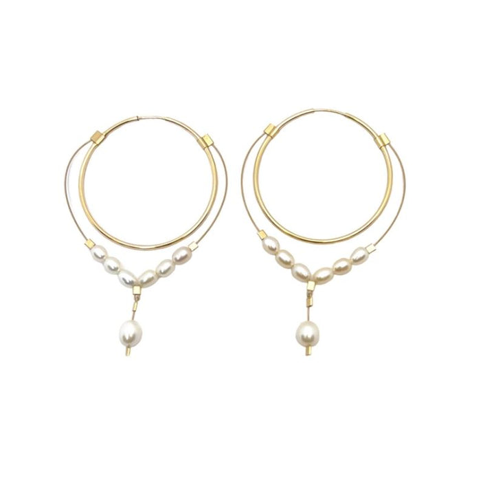 Waterdrop Hoop Earrings by MPR Jewelry