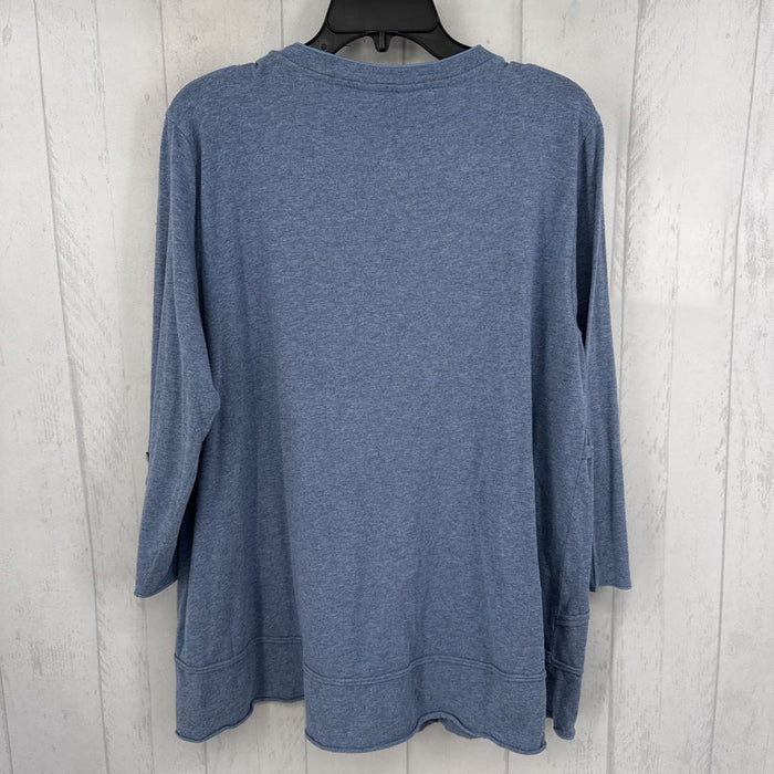 XL button down 3/4 slv top